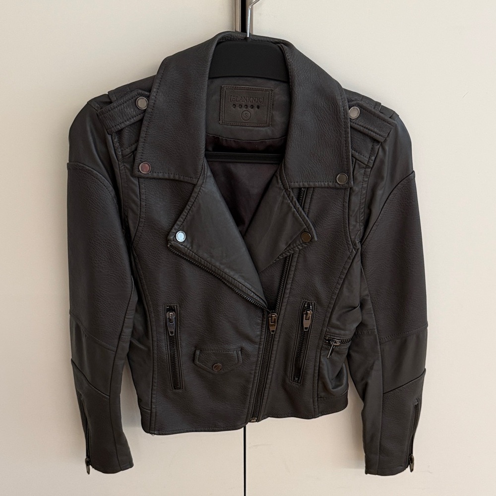 BlankNYC Dark Gray Leather Jacket